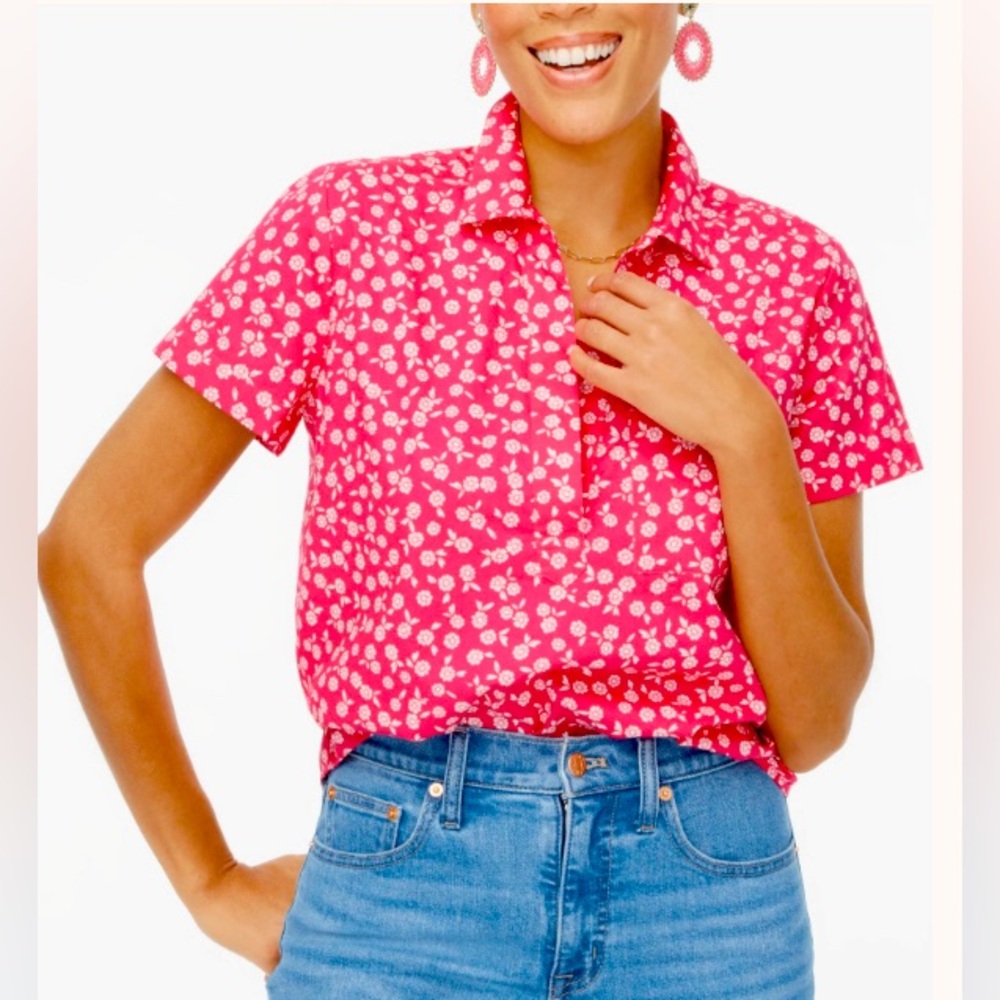 J Crew NWOT Floral Pink Women's Top